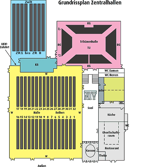 Hallenplan Terraristika Zentralhallen Hamm